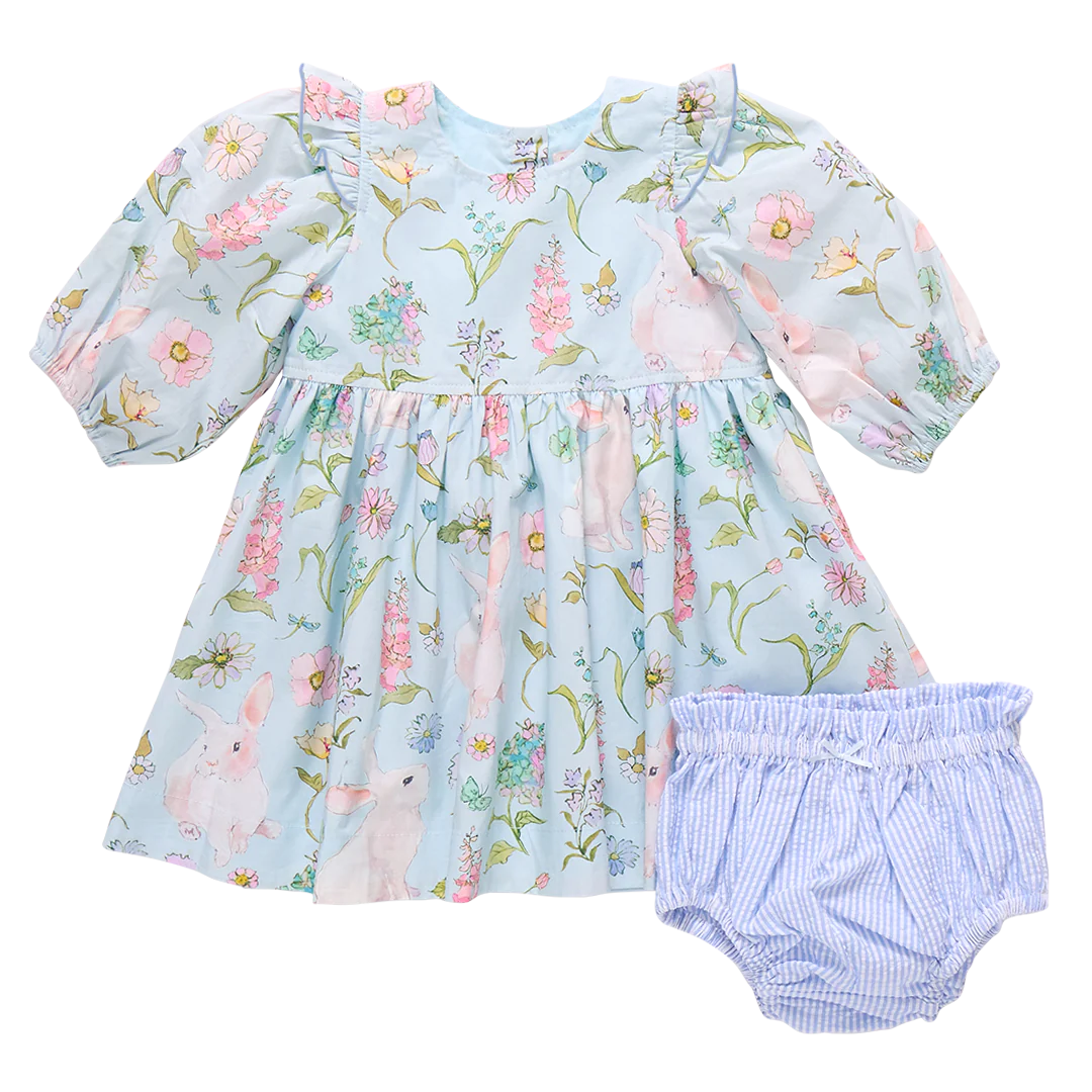 Baby Girls Brooke Dress Set - Botanical Bunnies