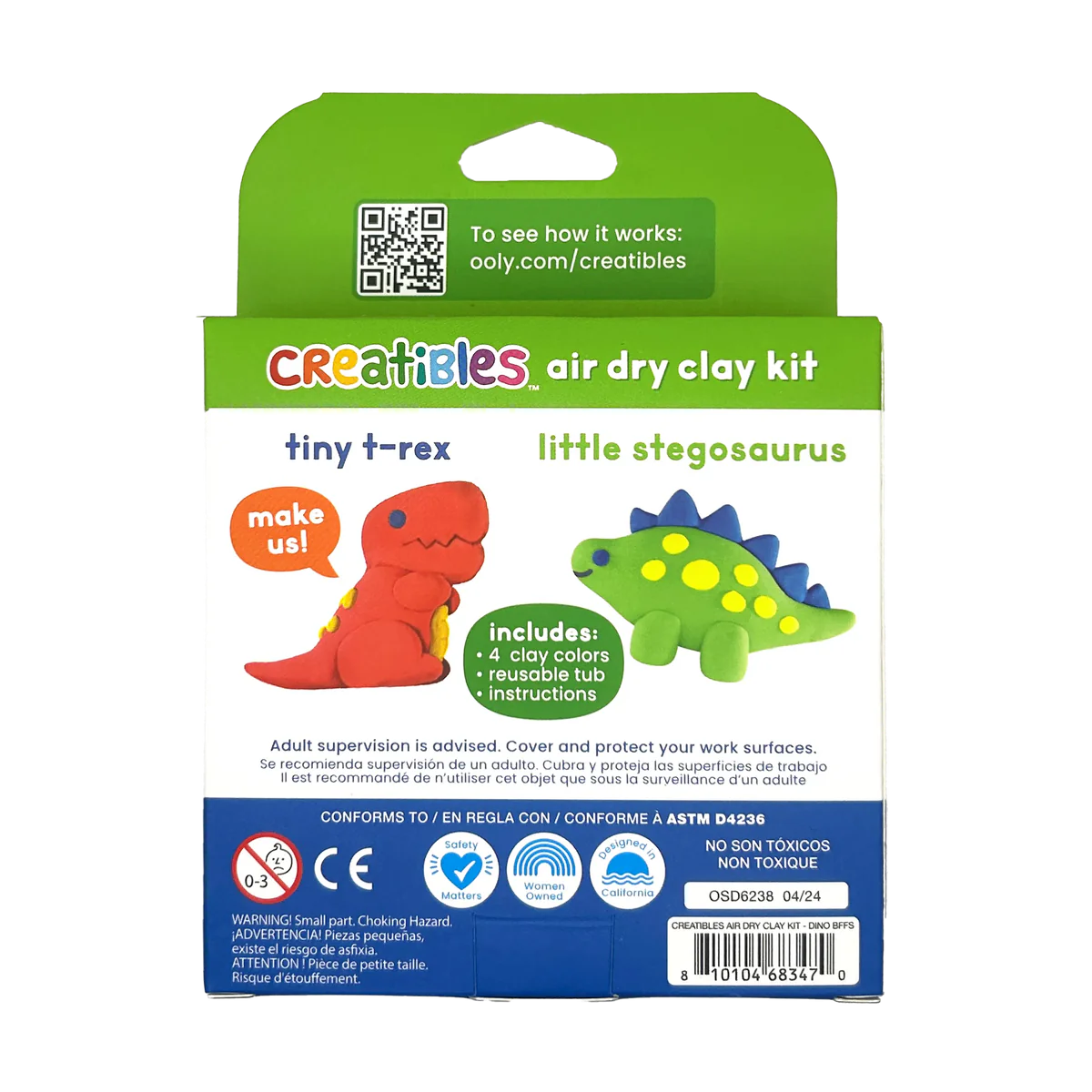 Creatibles Mini Air Dry Clay Kit - Dino BFFs