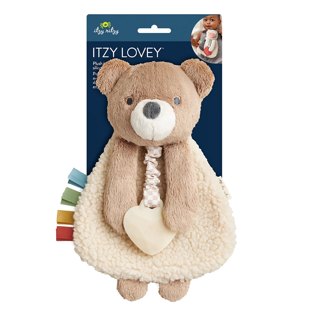 Itzy Lovey™ Plush And Teether Toy, Theo the Bear