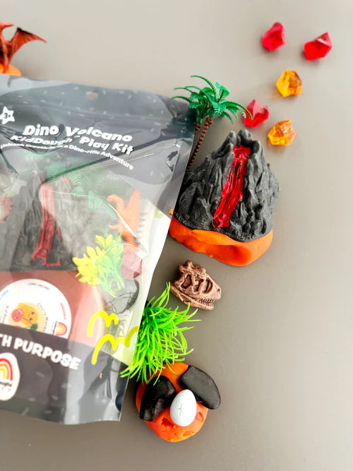 Dino Volcano (Cherry Mango) KidDough Play Kit