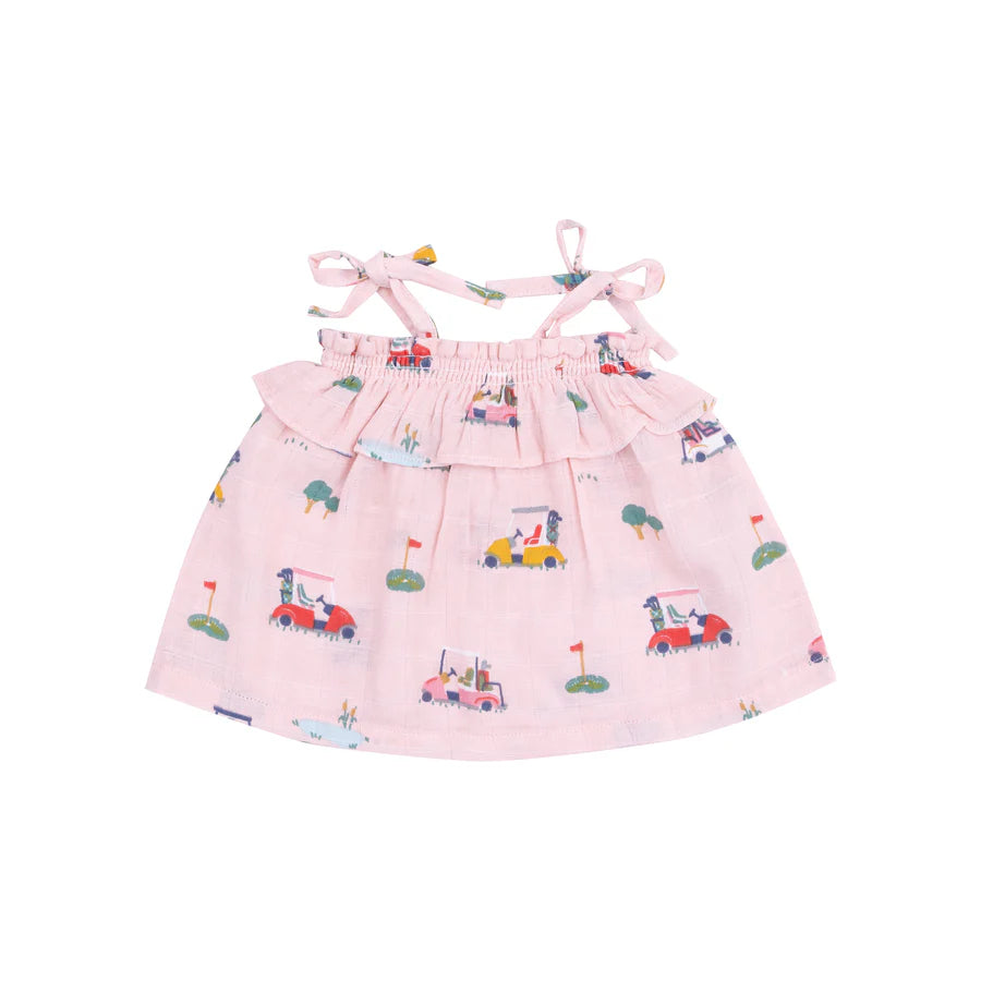 RUFFLE TOP & BLOOMER - GOLF CART CUTIES PINK