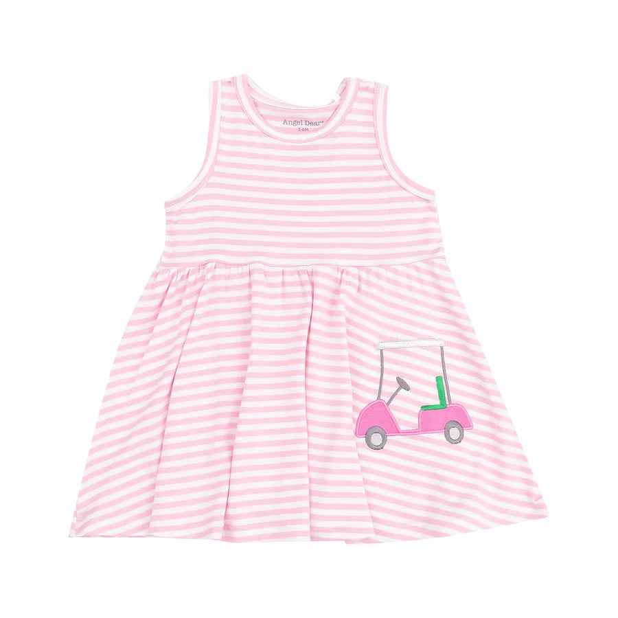 TANK DRESS WITH APPLIQUE - GOLF PINK