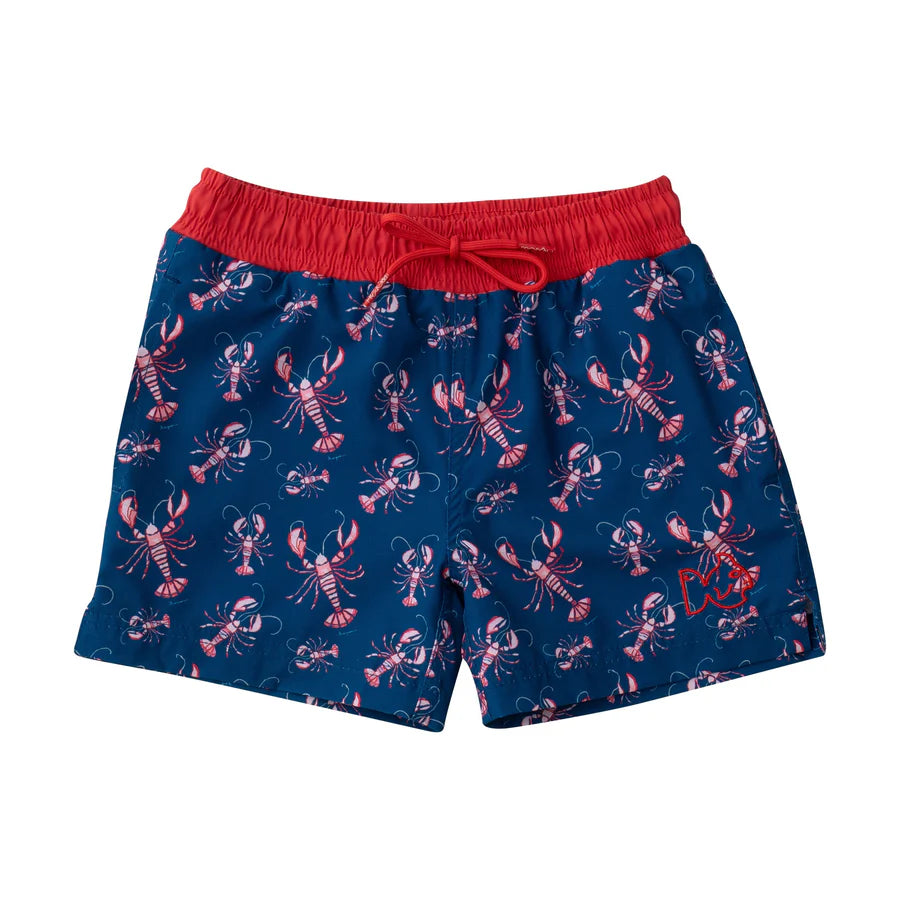 BOYS BOOGIE BOARD SWIM TRUNK IN LOBSTER PRINT