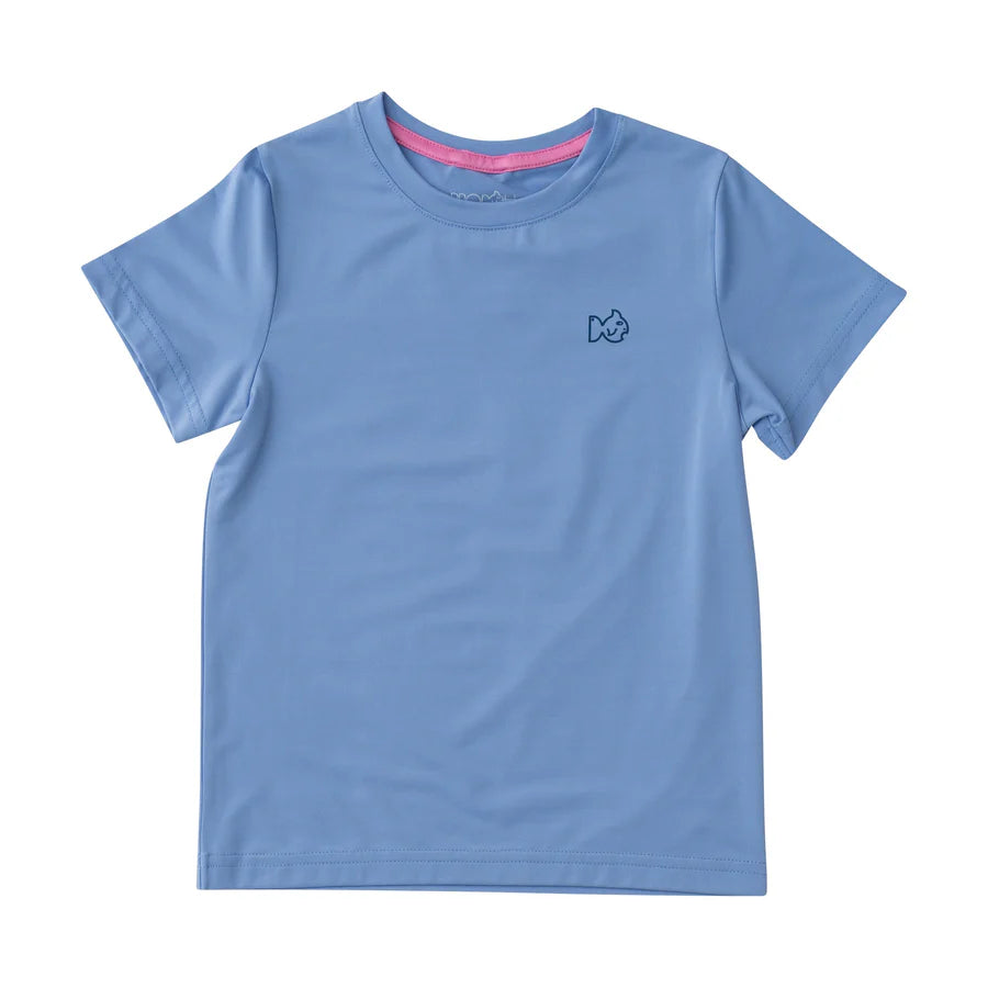 GIRLS PRO PERFORMANCE SHORT SLEEVE FISHING T-SHIRT IN COASTLINE BLUE LIFE'S A BEACH