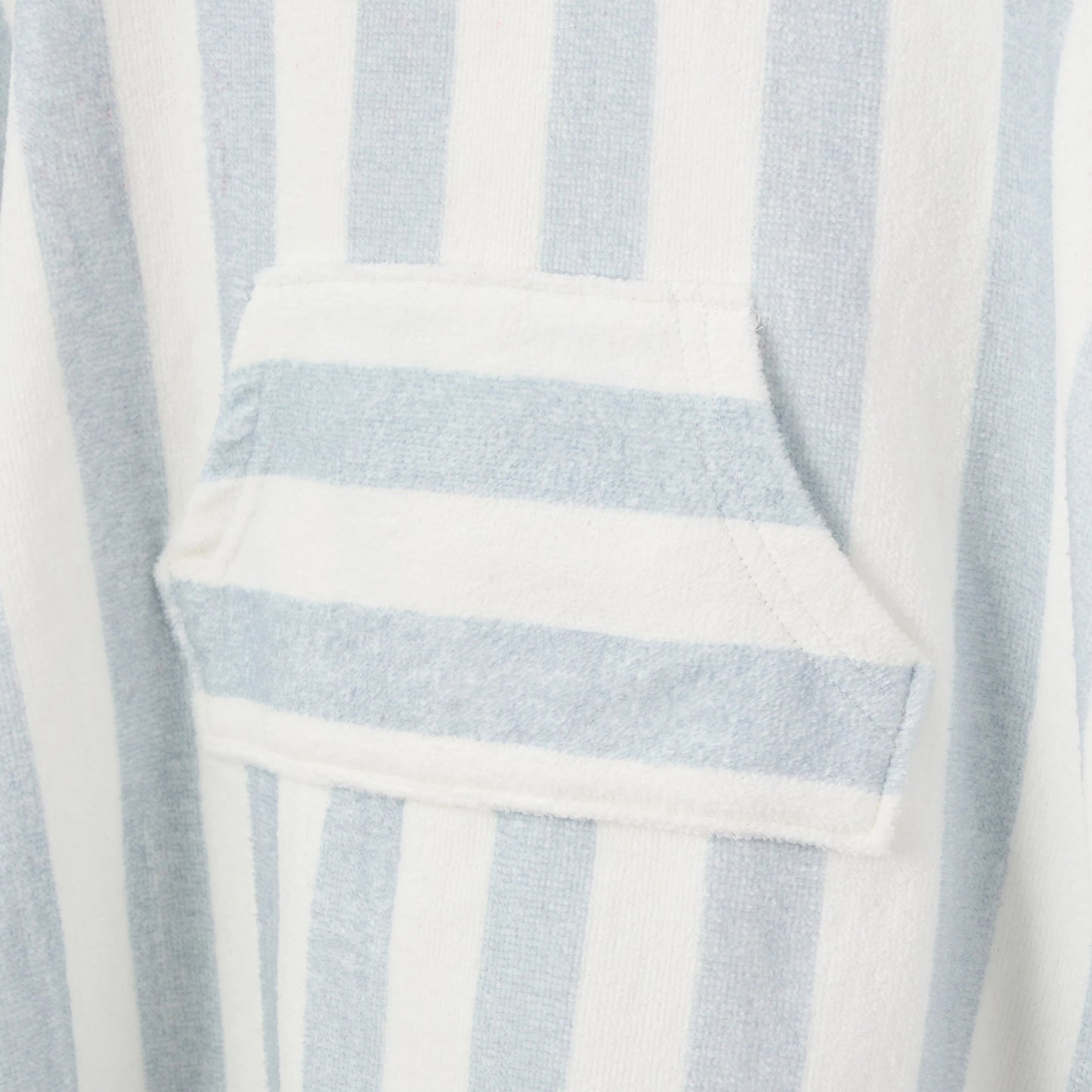 Blue Stripe Hooded Terry Poncho