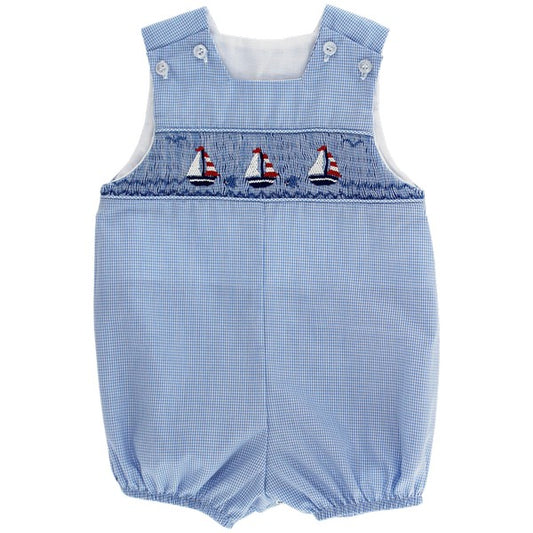 Smocked Sailboats Infant Bubble