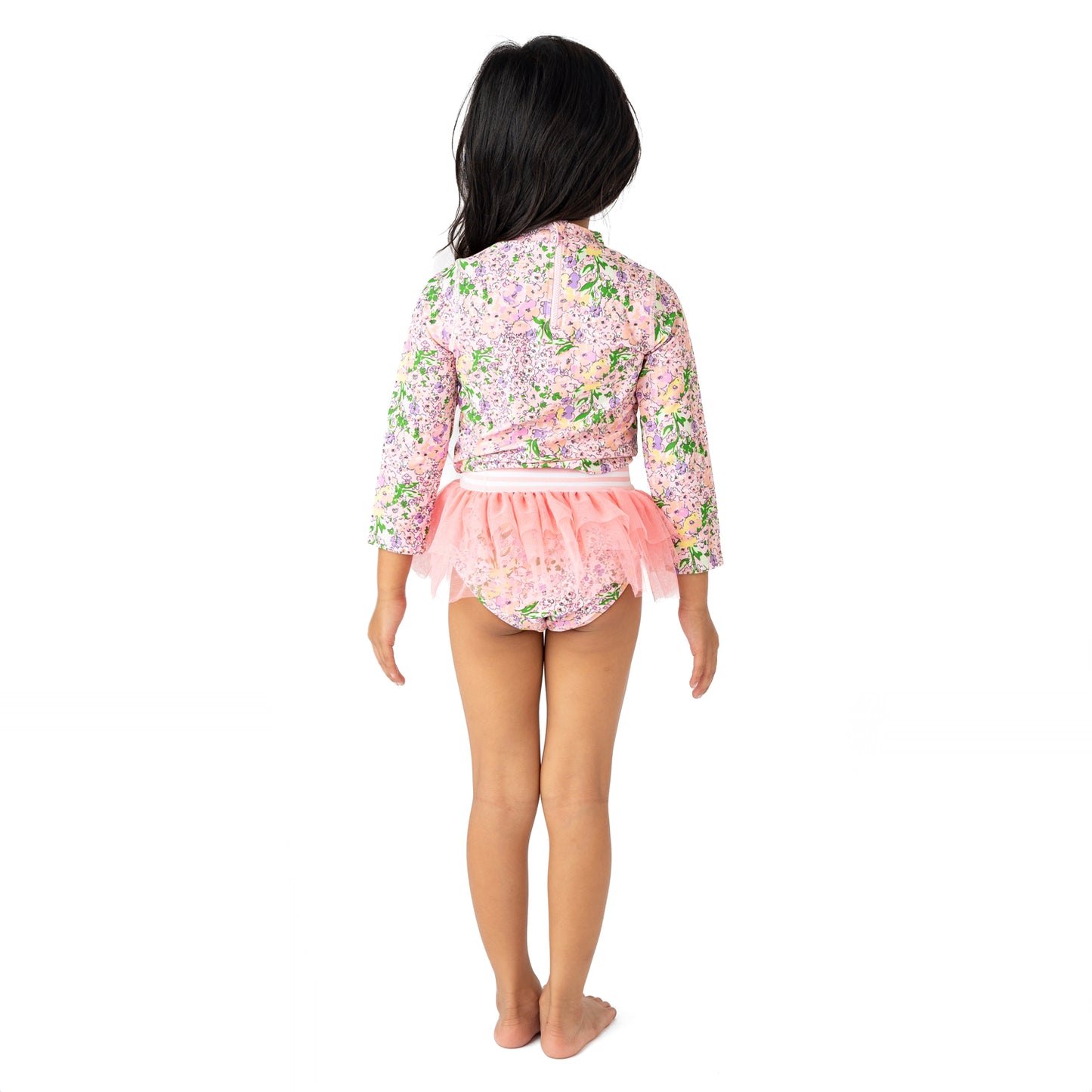 Petal Pink Girls Rashguard & Tutu Swim Set