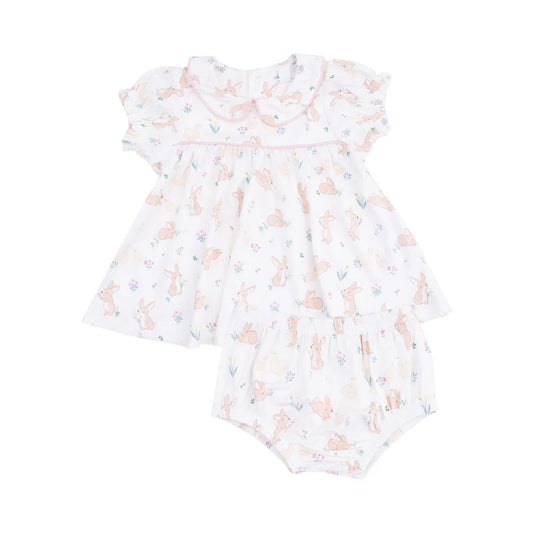 CLASSIC PUFF SLEEVE BABY DOLL DRESS - BUNNY AND DUCK