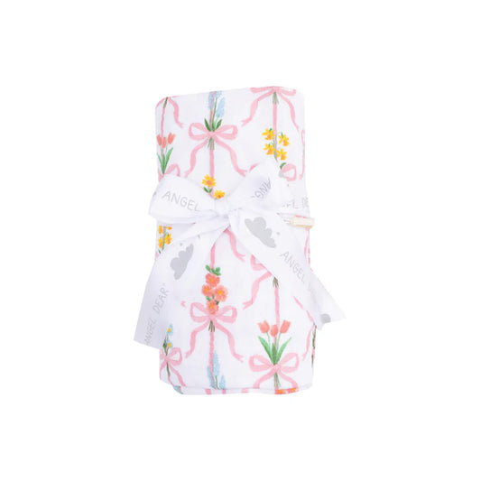 Swaddle Blanket, Ribbon Bouquets