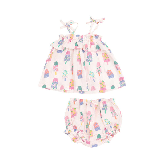 RUFFLE TOP & BLOOMER - FLORAL POPSICLES