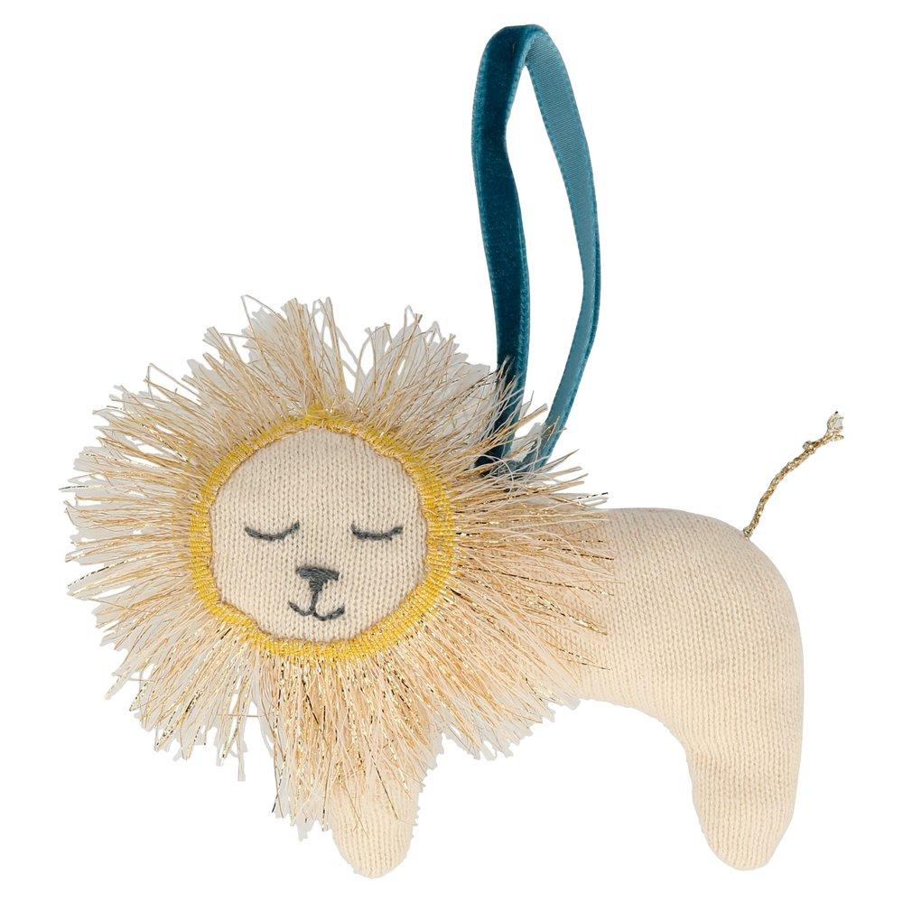 Knitted Lion Tree Decoration - Lily Pad