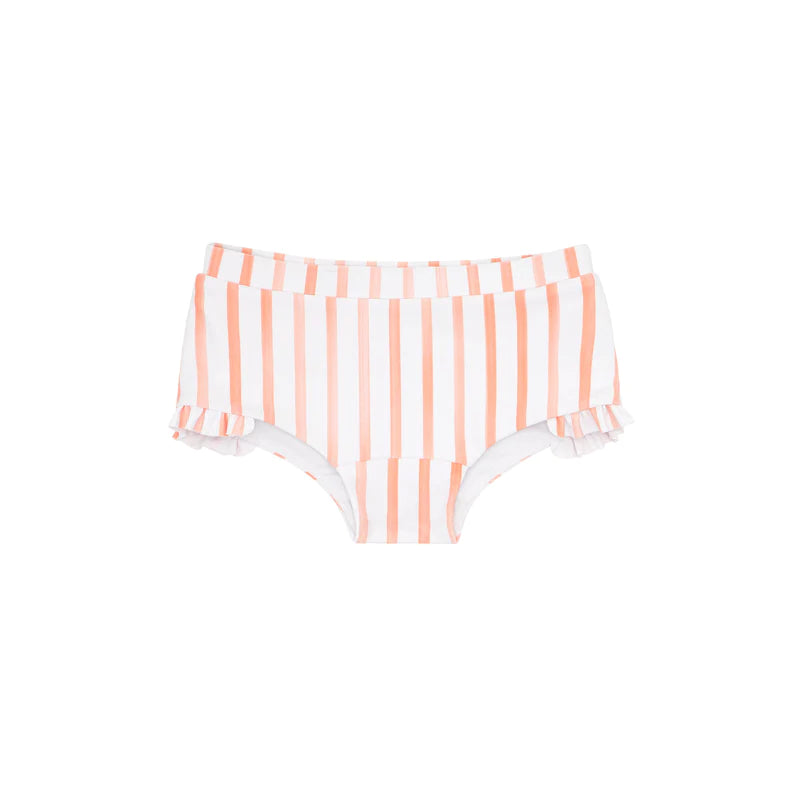 girls calypso coral stripe swim shorts - Lily Pad