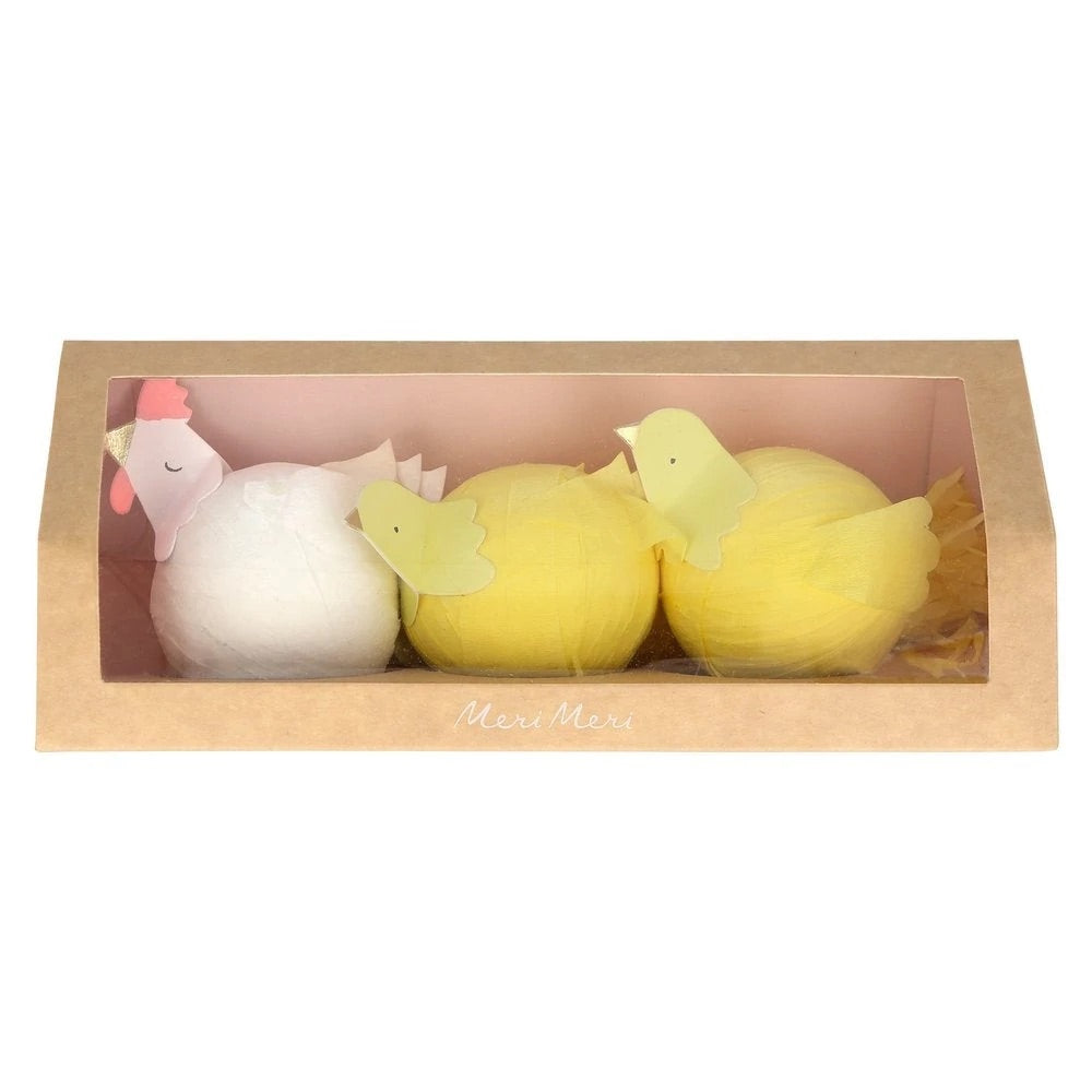 Hen & Chick Surprise Balls, set of 3 - Lily Pad