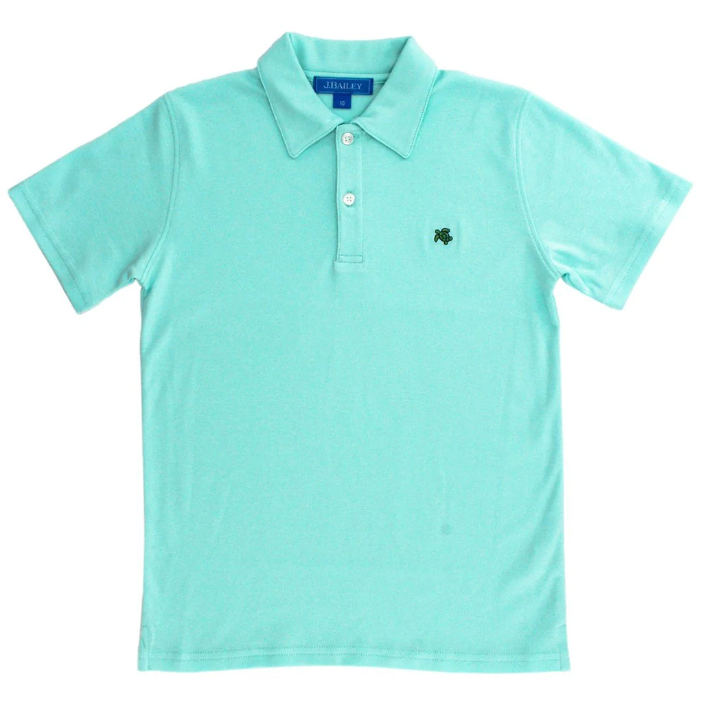 Henry Short Sleeve Polo, Mint - Lily Pad