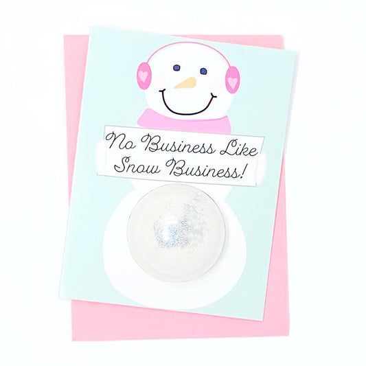 Feeling Smitten No Business Like Snow Business Bath Bomb Card - Lily Pad