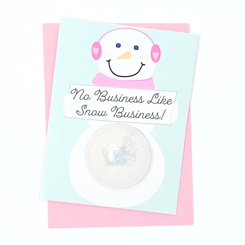 Feeling Smitten No Business Like Snow Business Bath Bomb Card - Lily Pad