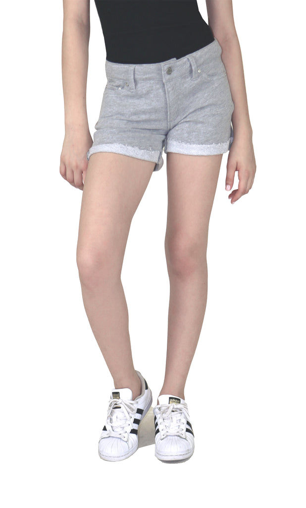 French Terry Relax Short, Heather Gray - Lily Pad